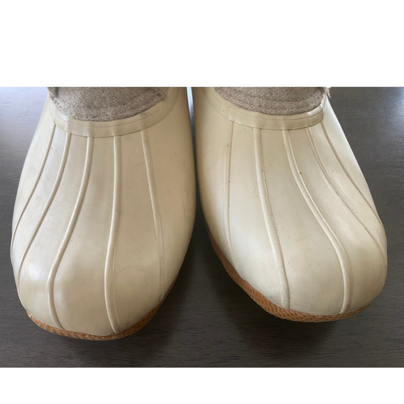 Sperry Women's Size 8 Waterproof Rubber Boots Thinsulate Cream Tan Size Zip - Picture 3 of 10